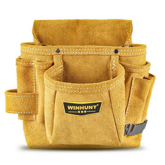 WINHUNT Sac à outils électrique multifonctionnel en cuir de vachette épais, pochette de réparation, WH037