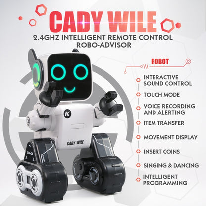 JJR/C R4 Cady Wile Robot de Gestion d'Argent Robo-Advisor Intelligent 2,4 GHz avec Télécommande et Lumière LED Colorée, Distance de Contrôle à Distance : 15m, Âge : 8 Ans et Plus, R4