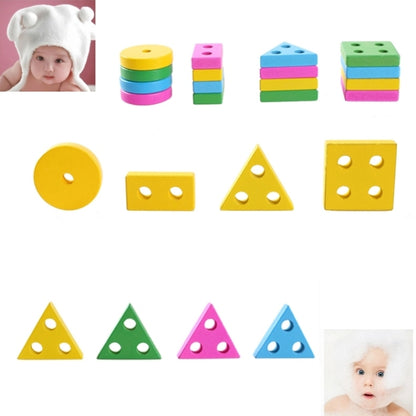 Wooden Train Shape Building Blocks Toy Baby Early Learning Training Toy, Train Shape