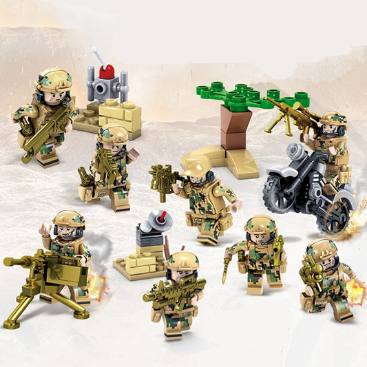 KAZI Wolf Fang Field Équipe Bâtiment Bloc Jouets Éducatifs, Âge: 6 ans et plus, 82015