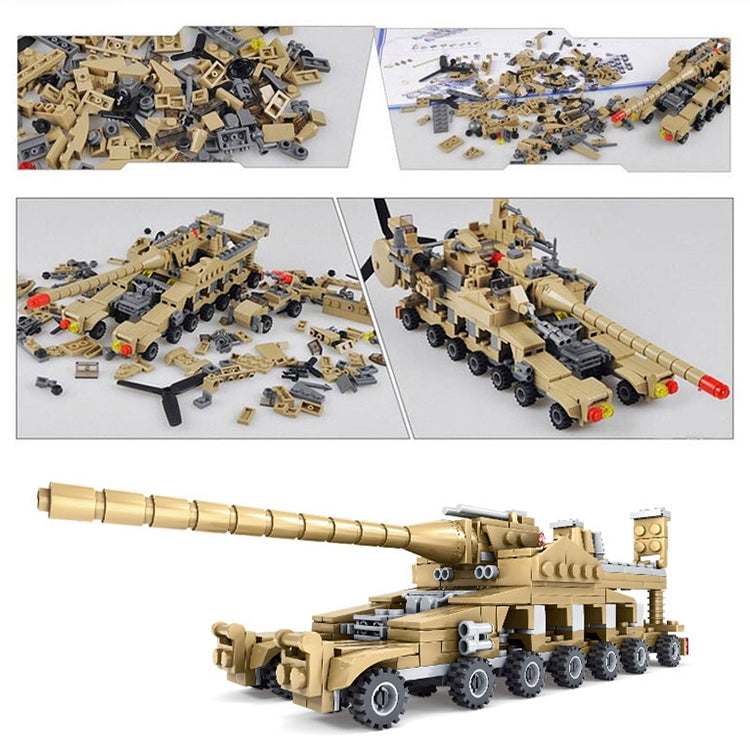 KAZI Super Tanks Blocs de construction 16 en 1 Briques Modèle Brinquedos Jouets, Âge recommandé : 6 ans et plus, 84031
