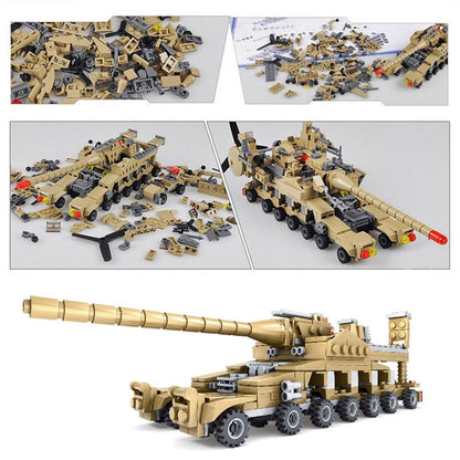 KAZI Super Tanks Blocs de construction 16 en 1 Briques Modèle Brinquedos Jouets, Âge recommandé : 6 ans et plus, 84031