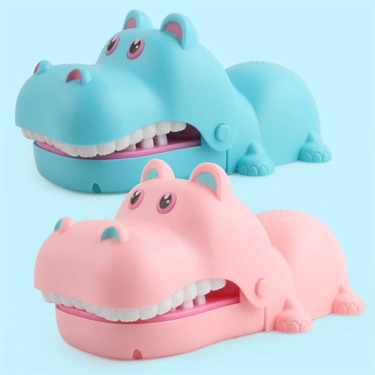 Jouets astucieux fantaisie en forme d'hippopotame de dessin animé qui mordent la main, avec lumière et musique, livraison de couleur aléatoire, Hippopotame