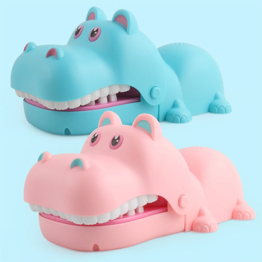 Hippopotame créatif en forme de main à mordre, jouet original et amusant avec lumière et musique, couleur aléatoire.