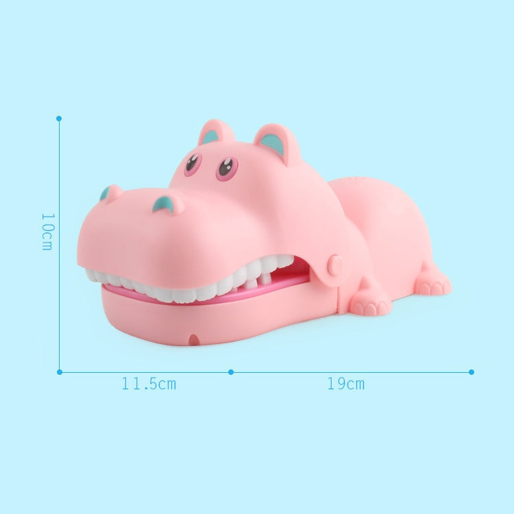 Jouets astucieux fantaisie en forme d'hippopotame de dessin animé qui mordent la main, avec lumière et musique, livraison de couleur aléatoire, Hippopotame