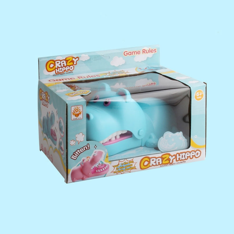 Jouets astucieux fantaisie en forme d'hippopotame de dessin animé qui mordent la main, avec lumière et musique, livraison de couleur aléatoire, Hippopotame