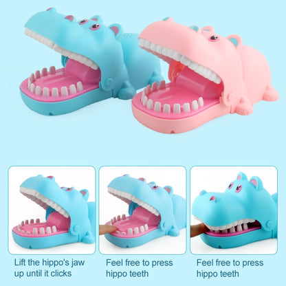 Jouets astucieux fantaisie en forme d'hippopotame de dessin animé qui mordent la main, avec lumière et musique, livraison de couleur aléatoire, Hippopotame