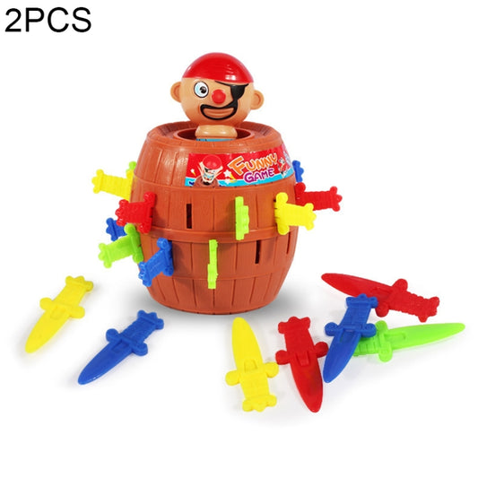 Lot de 2 jeux de société Tricky Toys : L'Oncle Pirate et son Épée à Insérer dans un Tonneau, jeu de table sur le thème des pirates.