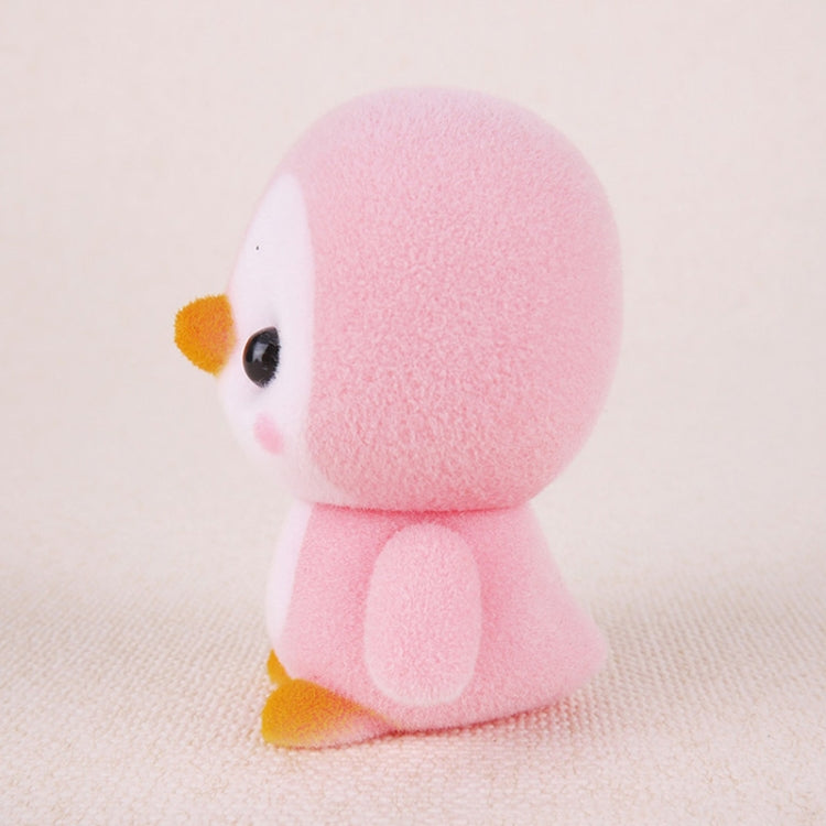 Petites poupées pingouins flocage PVC mignonnes, jouet pour enfants, cadeau d'anniversaire, taille : 4*4*5.5cm, Pingouin rose, Pingouin bleu