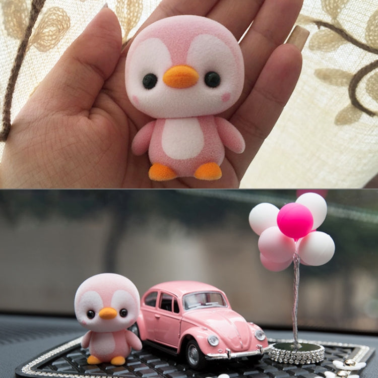 Petites poupées pingouins flocage PVC mignonnes, jouet pour enfants, cadeau d'anniversaire, taille : 4*4*5.5cm, Pingouin rose, Pingouin bleu