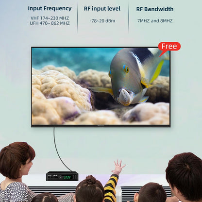 T15-T2 1080P Full HD DVB-TC/C Receiver Set-Top Box, EU Plug