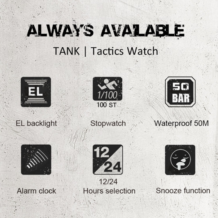 Montre numérique connectée TANK North Edge pour homme, mode, militaire, armée, sport de plein air, étanche, course à pied, natation, TANK North Edge