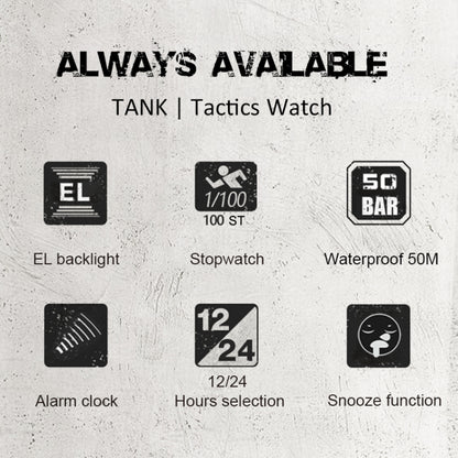 Montre numérique connectée TANK North Edge pour homme, mode, militaire, armée, sport de plein air, étanche, course à pied, natation, TANK North Edge