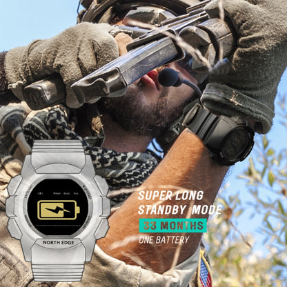 Montre Intelligente Multifonctionnelle Bluetooth NORTH EDGE AK avec Rétroéclairage LED, Support Rappel d'Appel Entrant, Chronomètre Intelligent, Rappel d'Information, AK