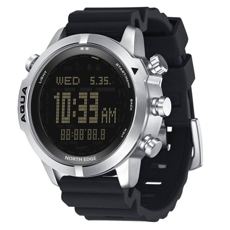 Montre connectée de plongée sous-marine NORTH EDGE AQUA, étanche 100 m, avec affichage lumineux et mode boussole, AQUA