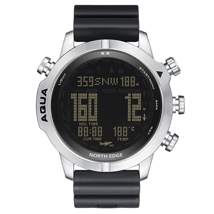 Montre connectée de plongée sous-marine NORTH EDGE AQUA, étanche 100 m, avec affichage lumineux et mode boussole, AQUA