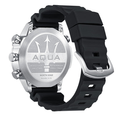 Montre connectée de plongée sous-marine NORTH EDGE AQUA, étanche 100 m, avec affichage lumineux et mode boussole, AQUA