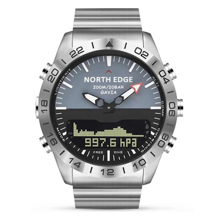 North Edge GAVIA Herren Outdoor Sport 50m Wasserdichte Smart Digitaluhr Taucheruhr, Unterstützung Barometer & Schrittzähler, GAVIA