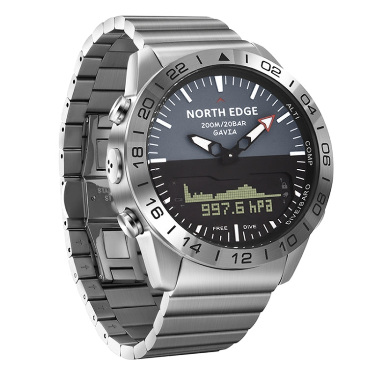 North Edge GAVIA Herren Outdoor Sport 50m Wasserdichte Smart Digitaluhr Taucheruhr, Unterstützung Barometer & Schrittzähler, GAVIA