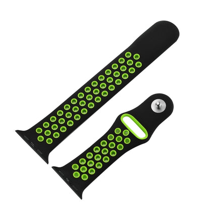 For Apple Watch Series 10 42mm / 9&8&7 41mm / SE 3&SE 2&6&SE&5&4 40mm / 3&2&1 38mm Fashionable Classical Silicone Sport Watch Band(Grey White), WA1230A, WA1230B, WA1230BG, WA1230BH, WA1230BL, WA1230BM, WA1230BR, WA1230BY, WA1230C, WA1230D, WA1230DW    ...