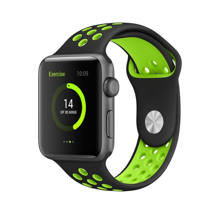 For Apple Watch Series 10 42mm / 9&8&7 41mm / SE 3&SE 2&6&SE&5&4 40mm / 3&2&1 38mm Fashionable Classical Silicone Sport Watch Band(Grey White), WA1230A, WA1230B, WA1230BG, WA1230BH, WA1230BL, WA1230BM, WA1230BR, WA1230BY, WA1230C, WA1230D, WA1230DW    ...