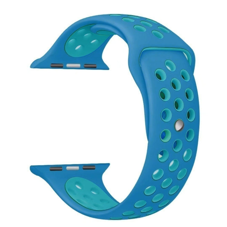 For Apple Watch Series 10 42mm / 9&8&7 41mm / SE 3&SE 2&6&SE&5&4 40mm / 3&2&1 38mm Fashionable Classical Silicone Sport Watch Band(Grey White), WA1230A, WA1230B, WA1230BG, WA1230BH, WA1230BL, WA1230BM, WA1230BR, WA1230BY, WA1230C, WA1230D, WA1230DW����...