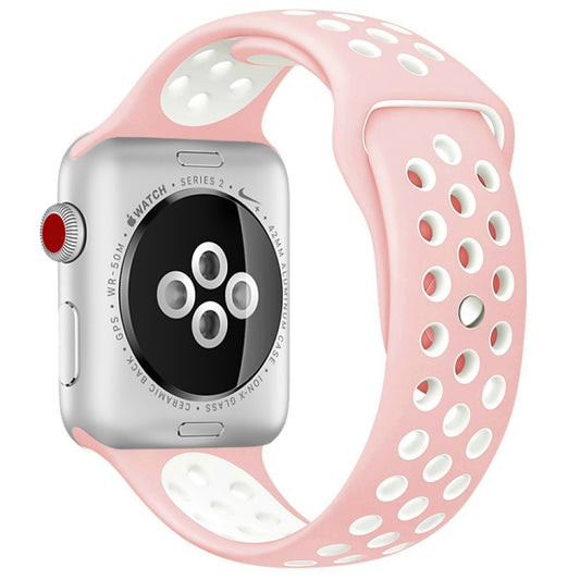 For Apple Watch Series 10 42mm / 9&8&7 41mm / SE 3&SE 2&6&SE&5&4 40mm / 3&2&1 38mm Fashionable Classical Silicone Sport Watch Band(Grey White), WA1230A, WA1230B, WA1230BG, WA1230BH, WA1230BL, WA1230BM, WA1230BR, WA1230BY, WA1230C, WA1230D, WA1230DW    ...