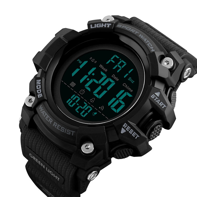 SKMEI 1384 Multifunctional Men Outdoor Fashion Noctilucent Waterproof LED Digital Watch