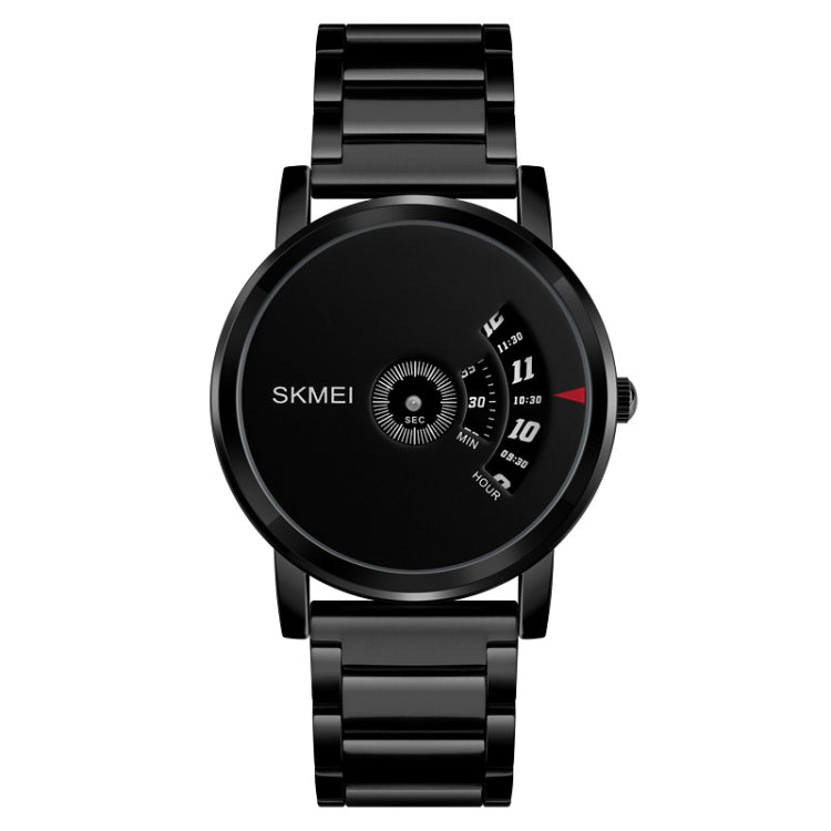 SKMEI 1260 Montre-Bracelet à Quartz Étanche 30m avec Pointeur Créatif Tendance et Bracelet en Acier Inoxydable