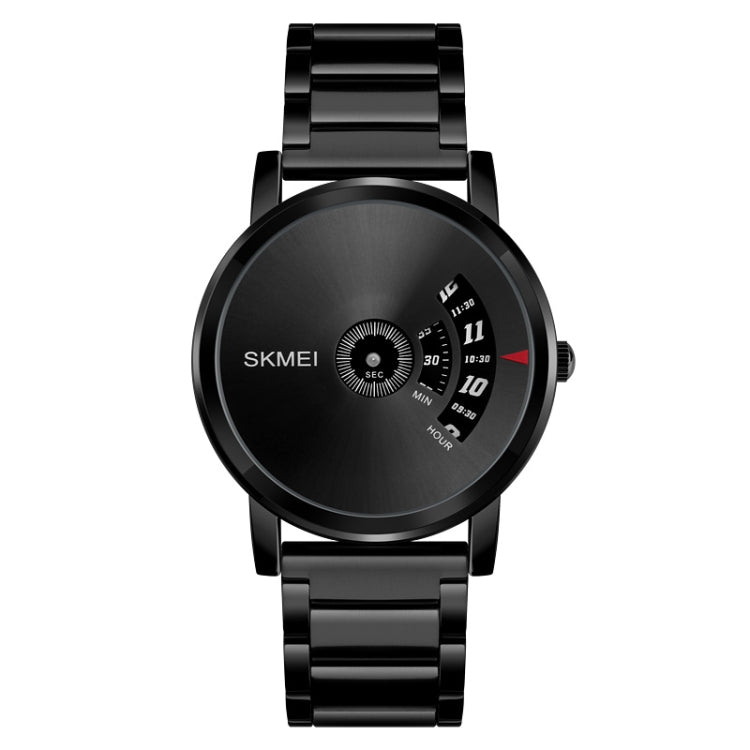 SKMEI 1260 Montre-Bracelet à Quartz Étanche 30m avec Pointeur Créatif Tendance et Bracelet en Acier Inoxydable