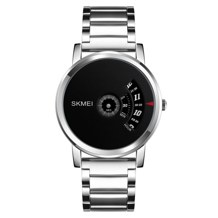 SKMEI 1260 Montre-Bracelet à Quartz Étanche 30m avec Pointeur Créatif Tendance et Bracelet en Acier Inoxydable