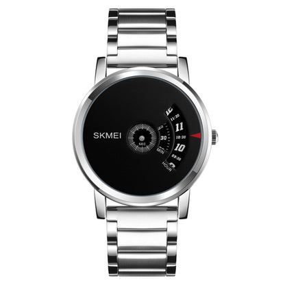 SKMEI 1260 Montre-Bracelet à Quartz Étanche 30m avec Pointeur Créatif Tendance et Bracelet en Acier Inoxydable