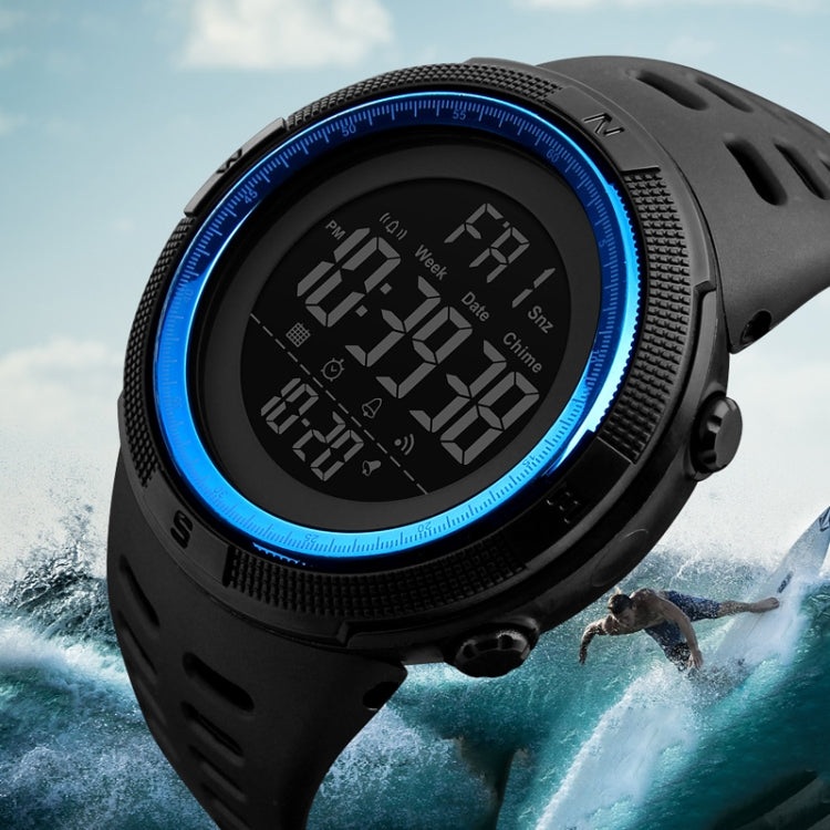 SKMEI 1251 Men Fashionable Outdoor 50m Waterproof Sports Watch Digital Watch with PU Watchband