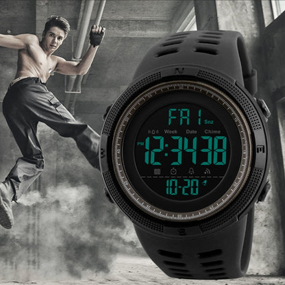 SKMEI 1251 Men Fashionable Outdoor 50m Waterproof Sports Watch Digital Watch with PU Watchband