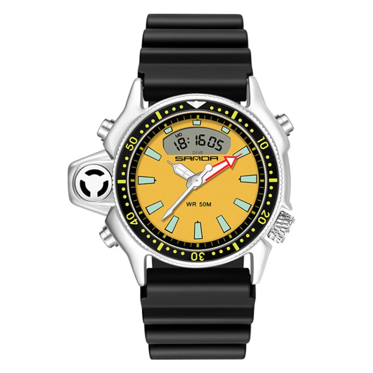 SANDA 3008 Montre-bracelet numérique multifonctionnelle pour homme, sports de plein air, lumineuse, étanche 50m