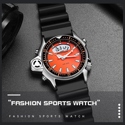 SANDA 3008 Montre-bracelet numérique multifonctionnelle pour homme, sports de plein air, lumineuse, étanche 50m