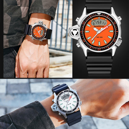 SANDA 3008 Montre-bracelet numérique multifonctionnelle pour homme, sports de plein air, lumineuse, étanche 50m