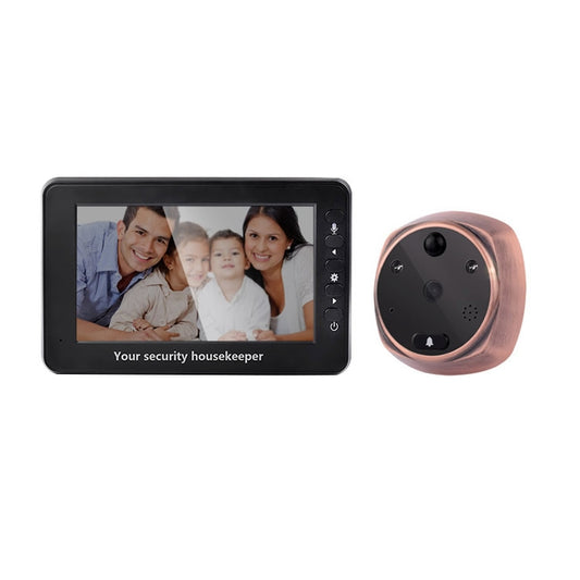 M4300A Sonnette intelligente vidéo avec écran d'affichage 4,3 pouces, caméra 3,0 MP, prise en charge de la carte TF (32 Go max), détection de mouvement et vision nocturne infrarouge, M4300A