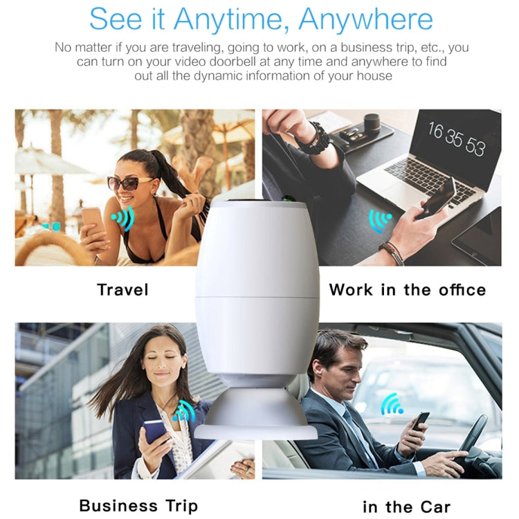 X3 1080P WiFi Visionneuse de porte numérique intelligente IP54 étanche avec support carte TF et vision nocturne infrarouge