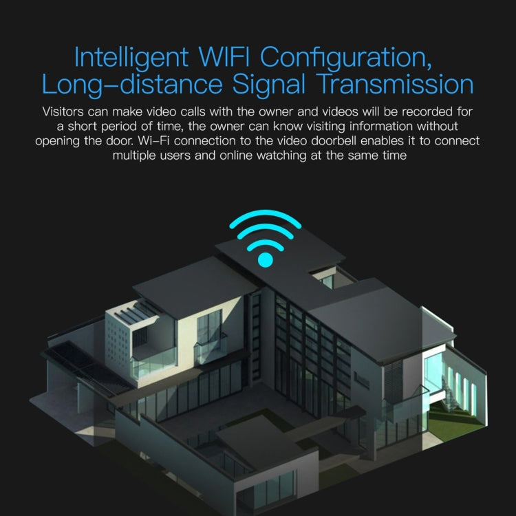 X3 1080P WiFi Visionneuse de porte numérique intelligente IP54 étanche avec support carte TF et vision nocturne infrarouge