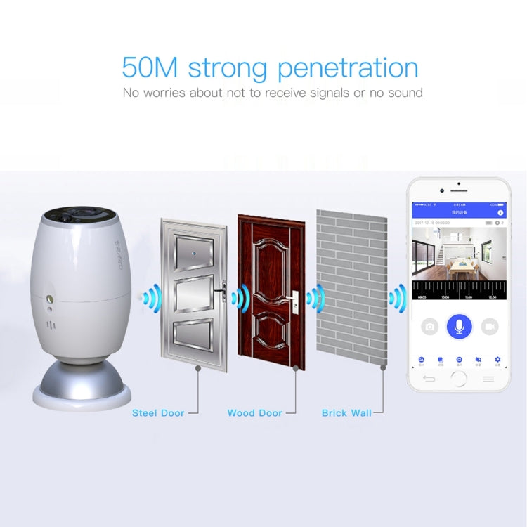 X3 1080P WiFi Visionneuse de porte numérique intelligente IP54 étanche avec support carte TF et vision nocturne infrarouge