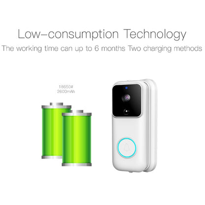 Sonnette vidéo intelligente WiFi Anytek B60 720P, prend en charge l'application à distance et la détection PIR et la carte TF