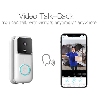 Sonnette vidéo intelligente WiFi Anytek B60 720P, prend en charge l'application à distance et la détection PIR et la carte TF