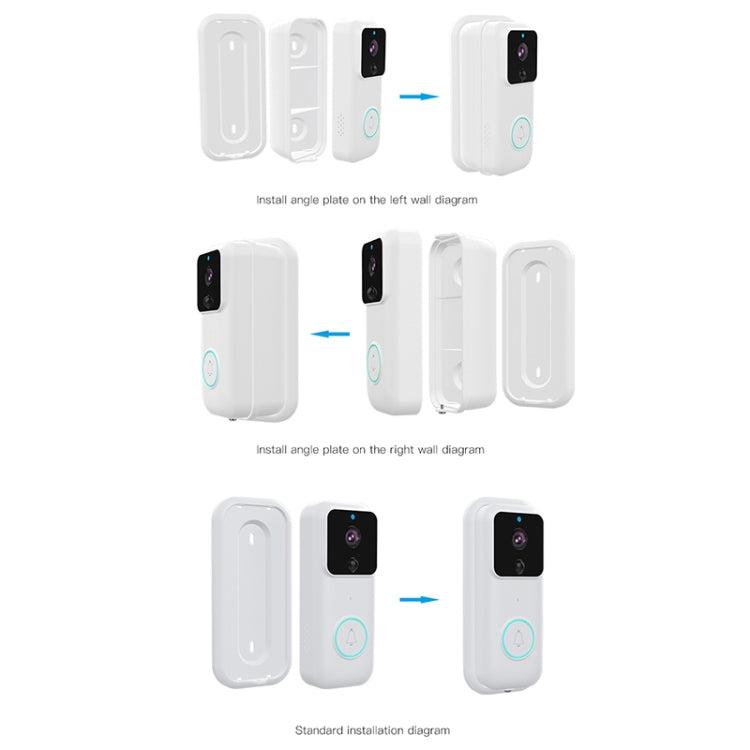 Sonnette vidéo intelligente WiFi Anytek B60 720P, prend en charge l'application à distance et la détection PIR et la carte TF
