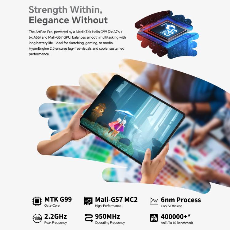 Teclast ArtPad Pro Tablet PC, 8GB+256GB, 12.7 inch Android 15 MTK Helio G99 Octa Core, 4G Network Dual SIM, ArtPad Pro