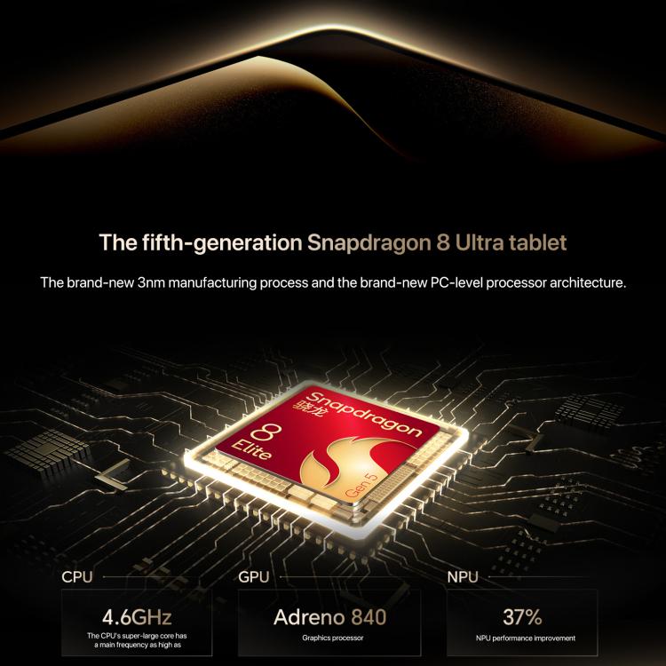 Honor MagicPad3 Pro 13.3 inch WiFi Tablet PC, 16GB+512GB MagicOS 10.0 Qualcomm Snapdragon 8 Lite Gen5 Octa Core, 16GB+512GB