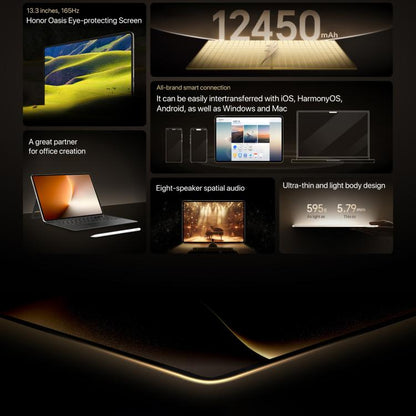 Honor MagicPad3 Pro 13.3 inch WiFi Tablet PC, 12GB+512GB MagicOS 10.0 Qualcomm Snapdragon 8 Lite Gen5 Octa Core, 12GB+512GB