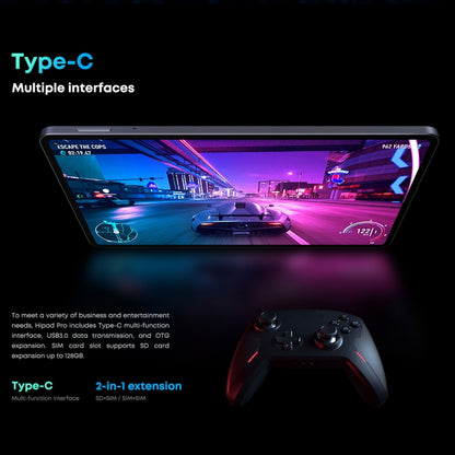 Without Keyboard, Android 11, Qualcomm Snapdragon 662 Octa Core up to 2.0GHz, Support Dual SIM & Bluetooth & WiFi & TF Card (Black+Blue), HiPad Pro 8GB+128GB