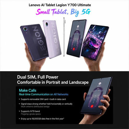 Lenovo Legion Y700 Wuji 8.4 inch 5G Unlocked AI Tablet, 12GB+256GB, Android 16, Snapdragon 8 Elite Gen5 Leading‑Version, US Plug, 12GB+256GB