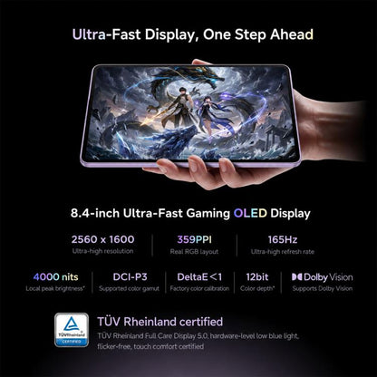 Lenovo Legion Y700 Wuji 8.4 inch 5G Unlocked AI Tablet, 12GB+256GB, Android 16, Snapdragon 8 Elite Gen5 Leading‑Version, US Plug, 12GB+256GB